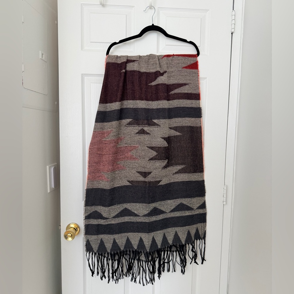 Bohemian Aztec Fringe Scarf